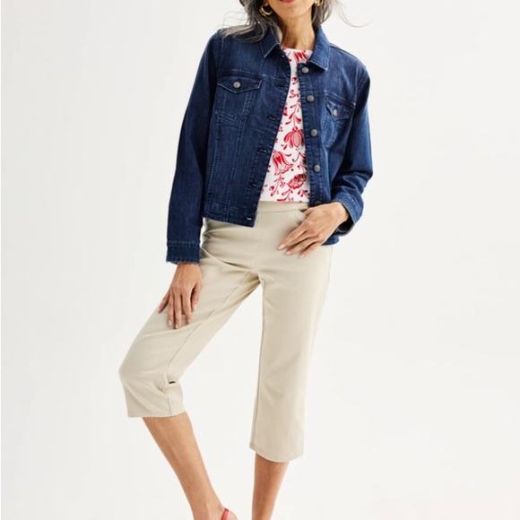 Croft & Barrow- Dark Wash Jean Jacket size M - Picture 4 of 11